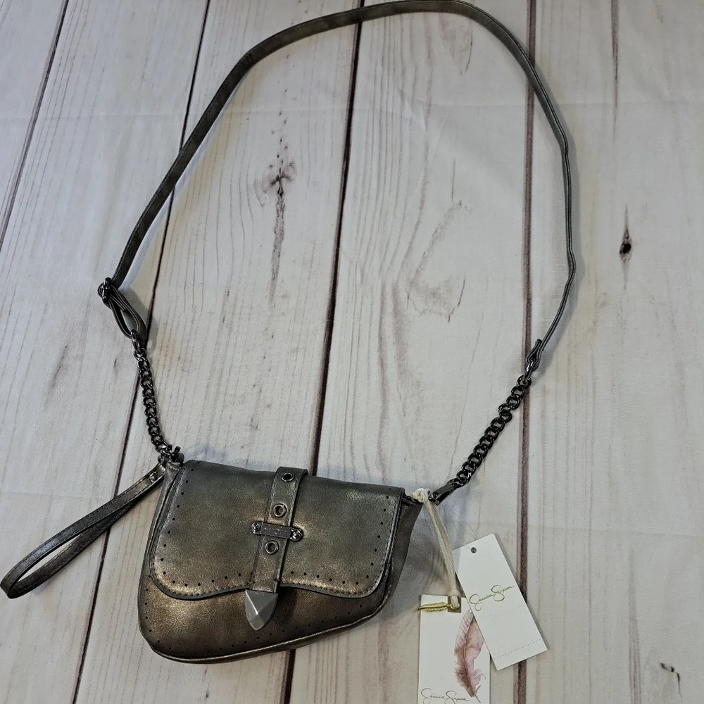 Jessica Simpson Connie Crossbody Bag with Belt loops, Wristlet loop